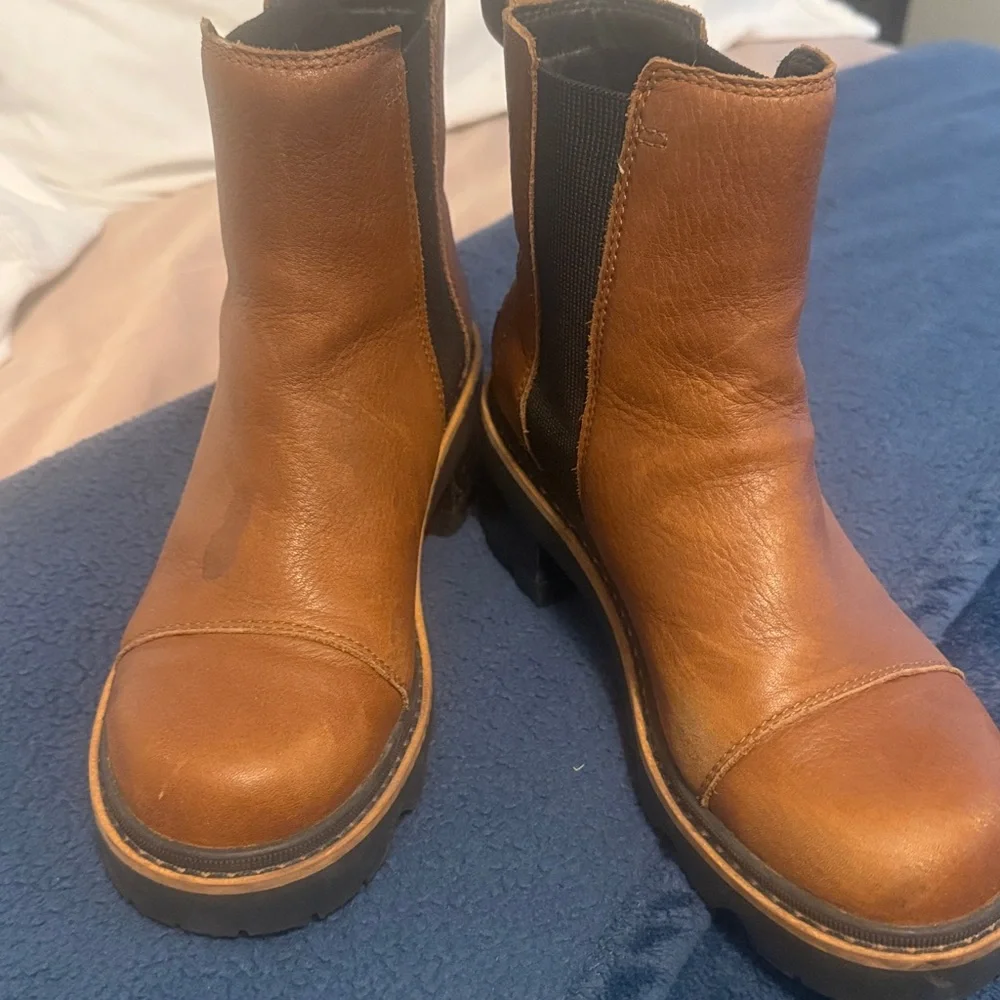 Sorel Brown Leather Ankle Boots - Picture 4 of 6
